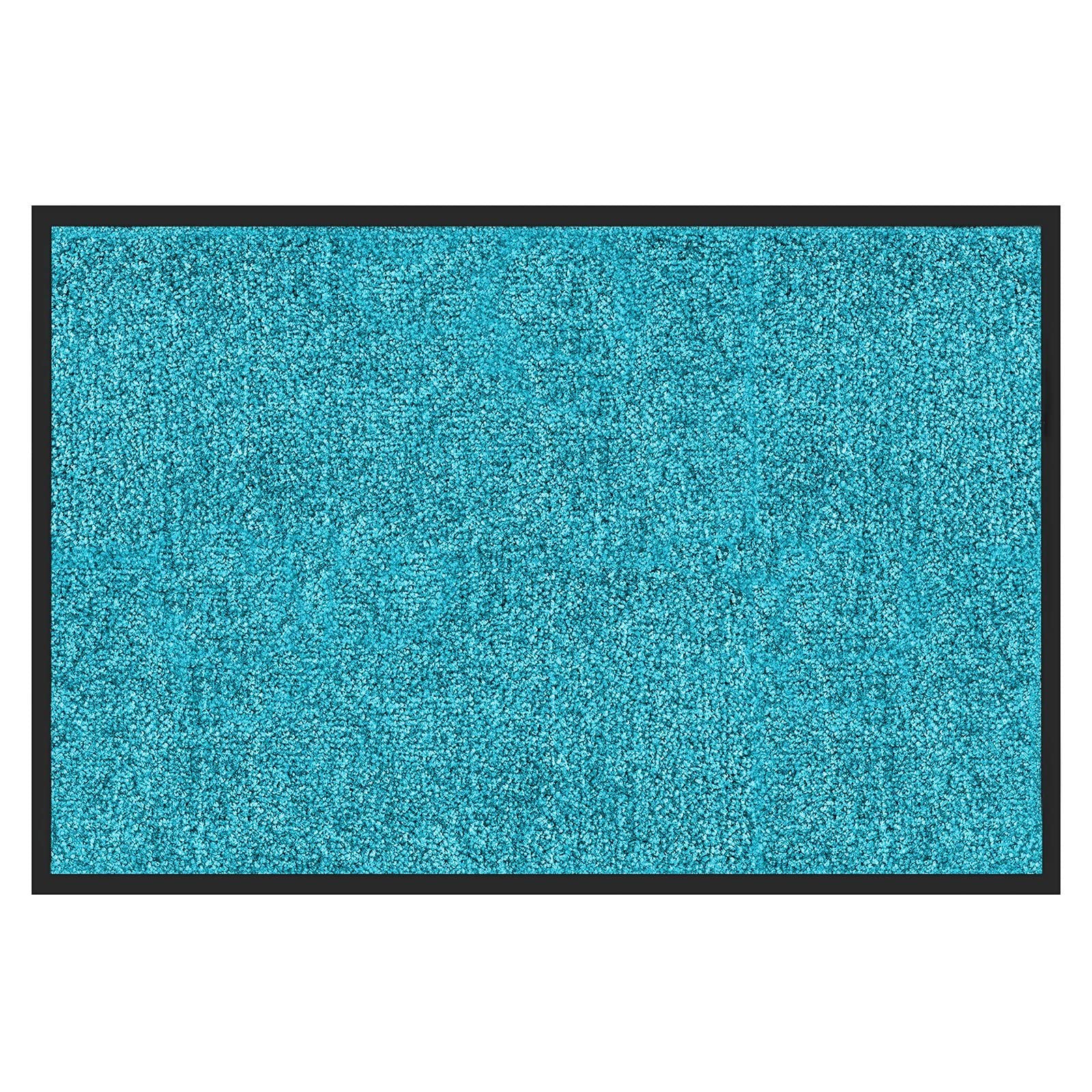 etm Dirt Trapper Mat, Non-slip Cleaning Entrance Mat, Doormat for Homes and Businesses, Machine Washable Door Mat, Dust Control Entrance Runner (120 x 300 cm, turquoise) — image 1