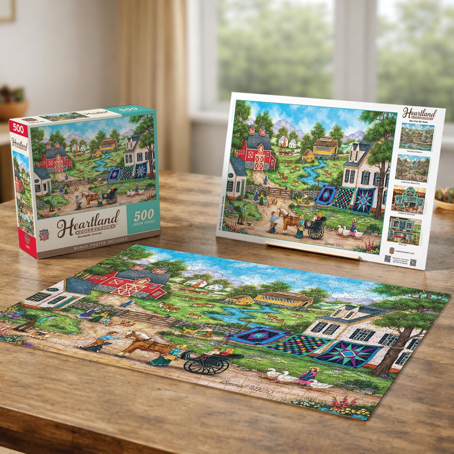 MasterPieces - 500 Piece Jigsaw Puzzle, Roadside Gossip, Fun for Adults, Family, Kids, 15" x 21"