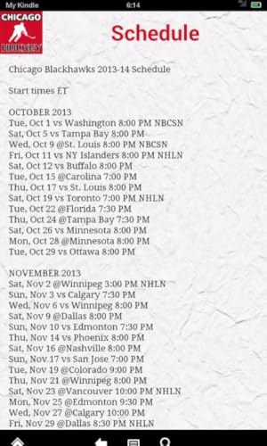 Chicago Hockey News (Kindle Tablet Edition)