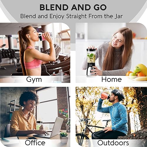 Miniatura 3 de Mueller Batidora de batidos para licuados de frutas, licuadora personal para batidos, bebidas congeladas, comida para bebés y más, taza y tapa de