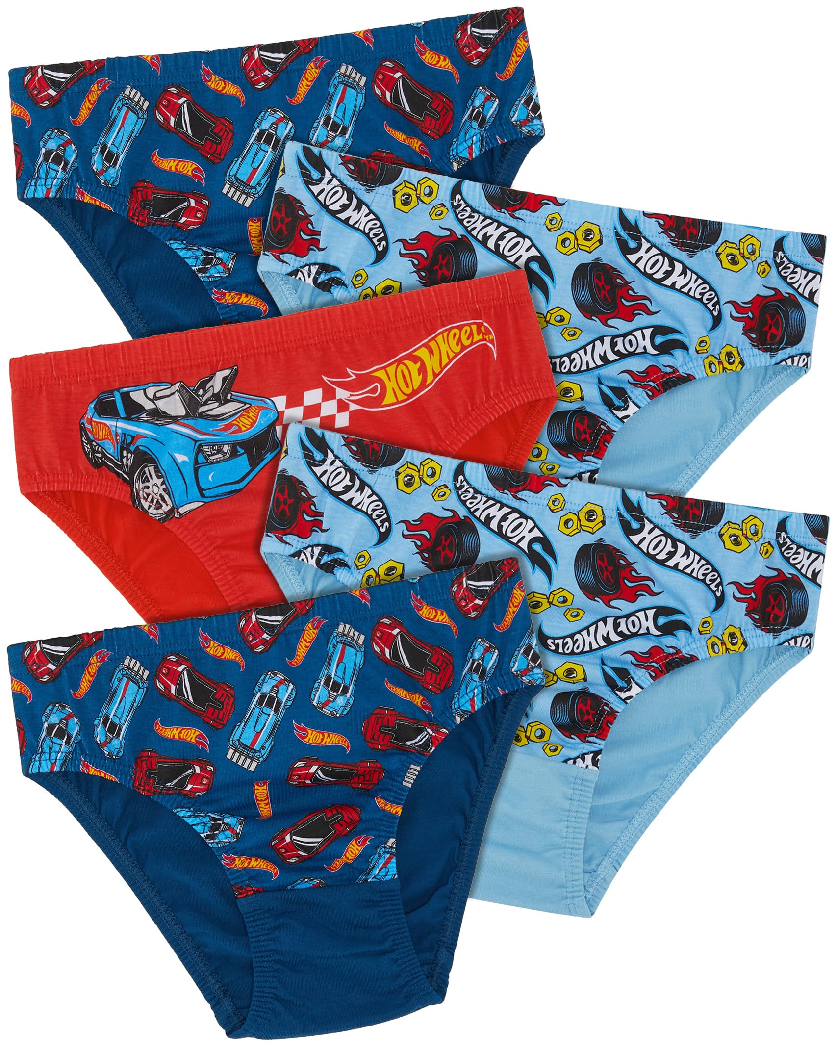 Hot Wheels Lot de 5 Slips Cars 100% Coton