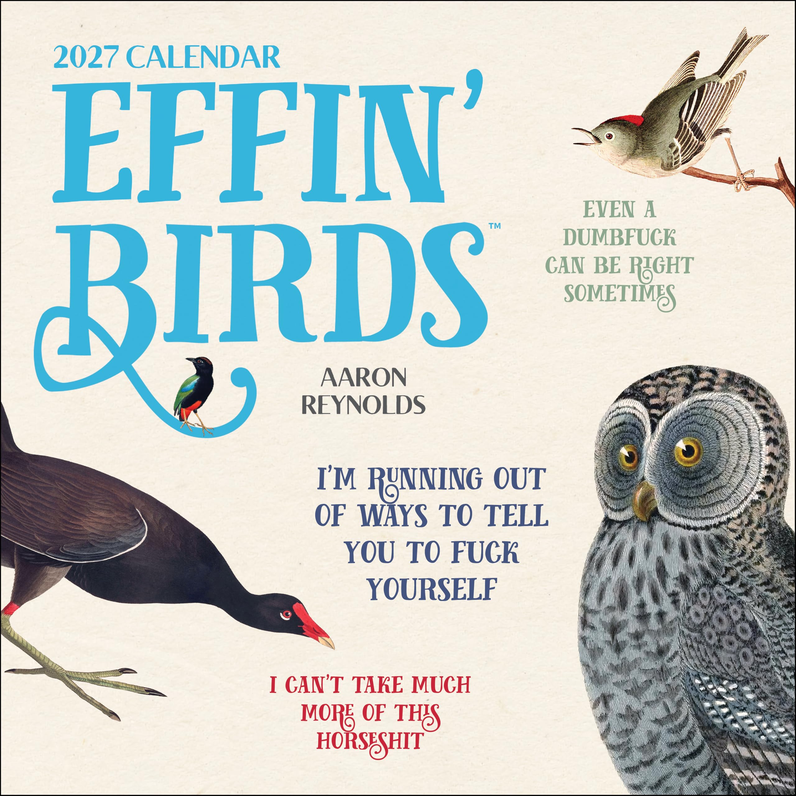 Effin' Birds 2027 Wall Calendar