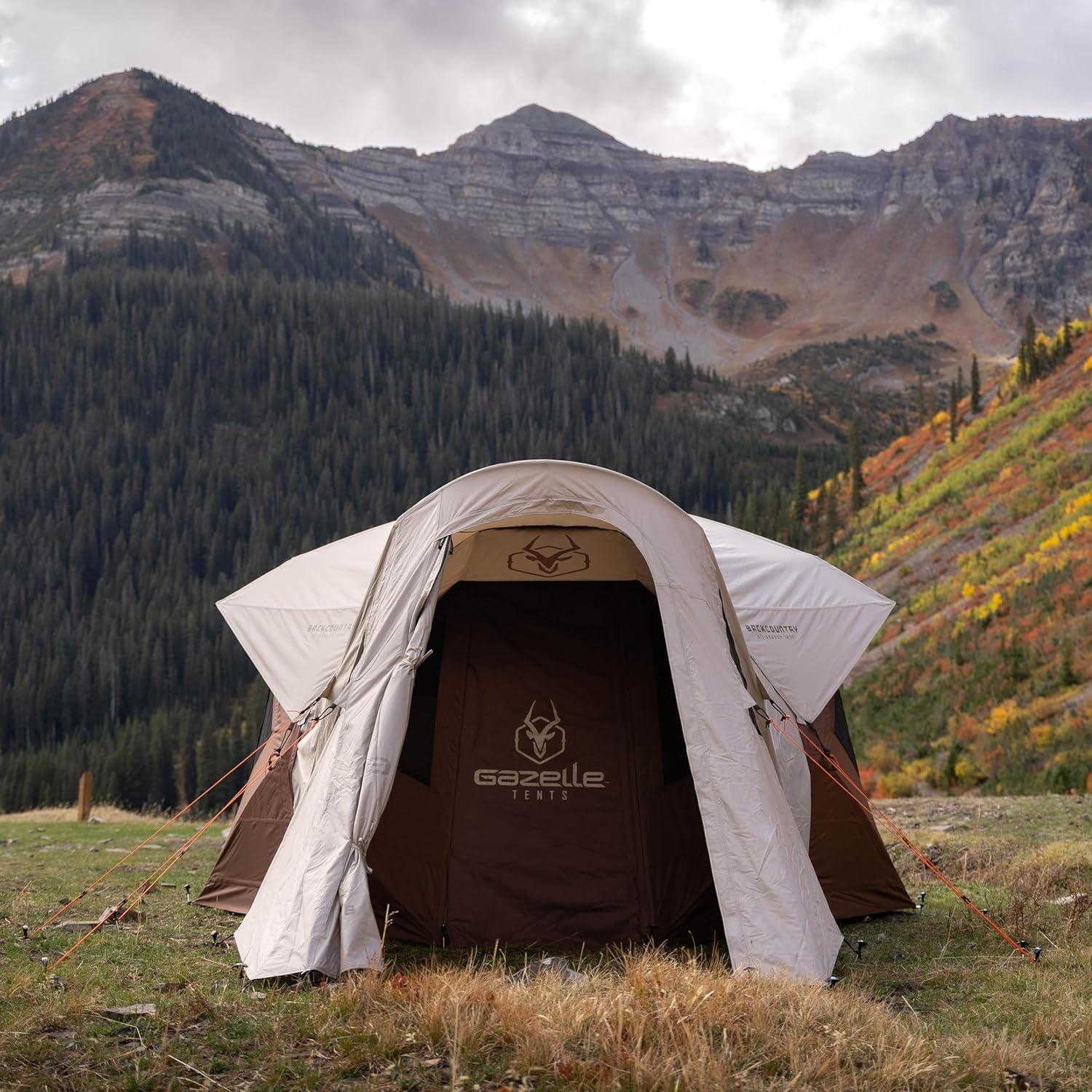 Gazelle Backcountry™ T5 Vestibule – 43 sq. ft. Enclosed Extension Room for Basecamp 660 Shelter, Ripstop Polyester Construction, Zippered Panels, Includes All Terrain Stakes, GBACA03