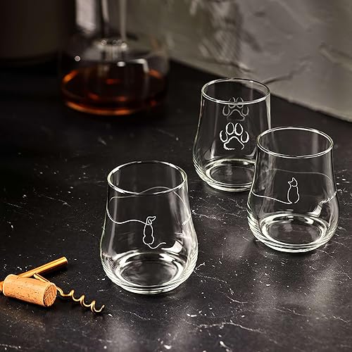 Miniatura 7 de Libbey Modern Pets Woof - Vasos multiusos de 17 onzas, juego de 4