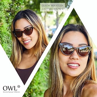 OWL Womens Cat Eye Sunglasses Classic Vintage High Pointed Winged Retro Design UV Protection