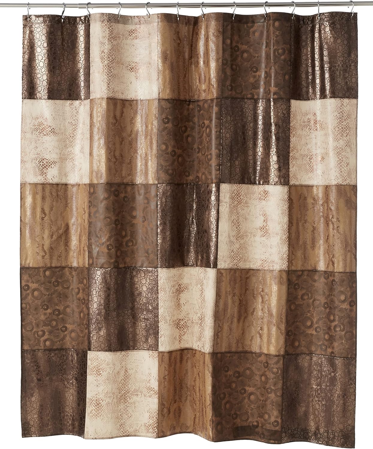 Popular Bath Zambia Collection, Shower Curtain, Chocolate 72.00" x 70.00"