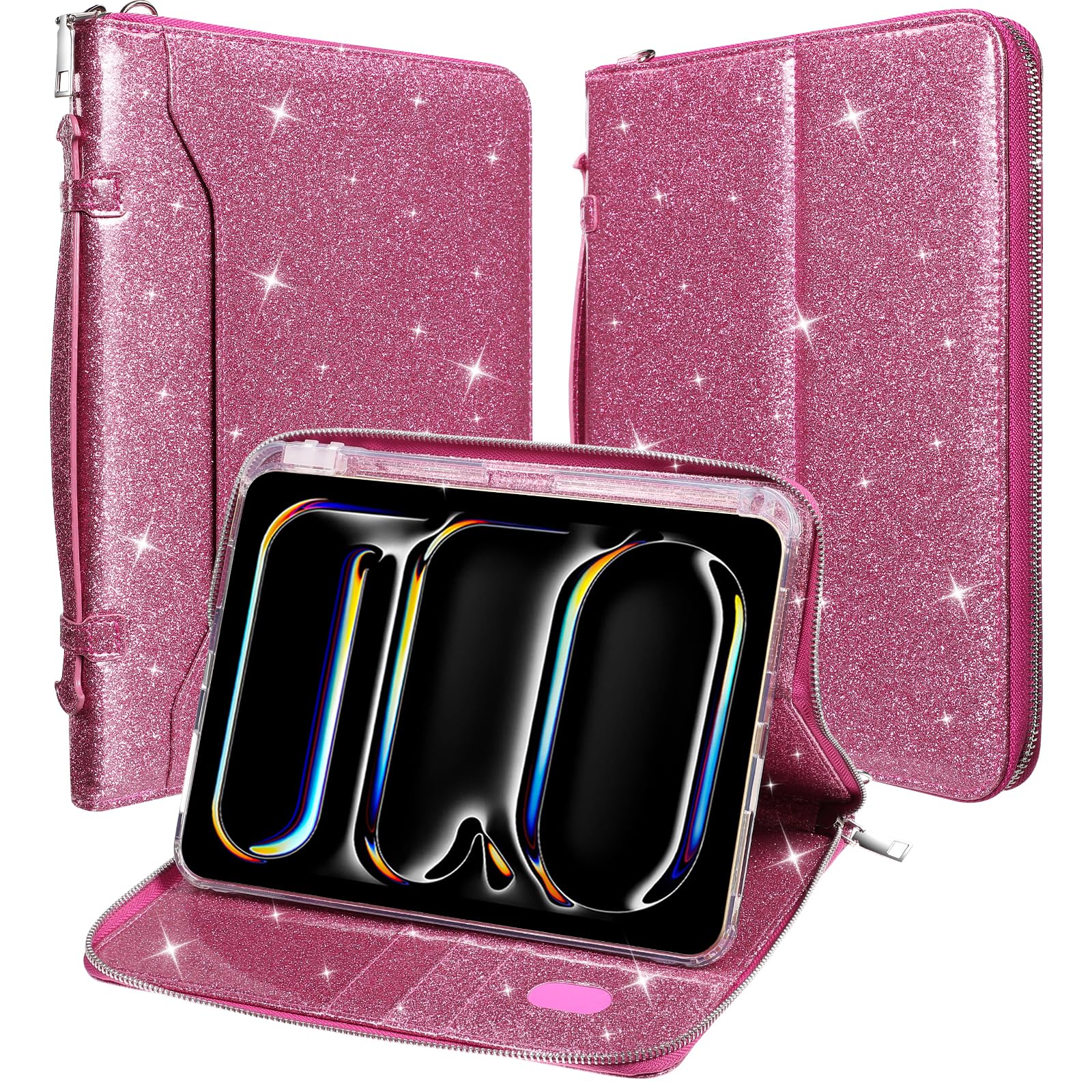 E NET-CASE Funda para iPad (A16) 11ª Generación 2025 11 Pulgadas, iPad 10ª Generación 10,9 Pulgadas 2022,Funda Tipo maletín,Rosa