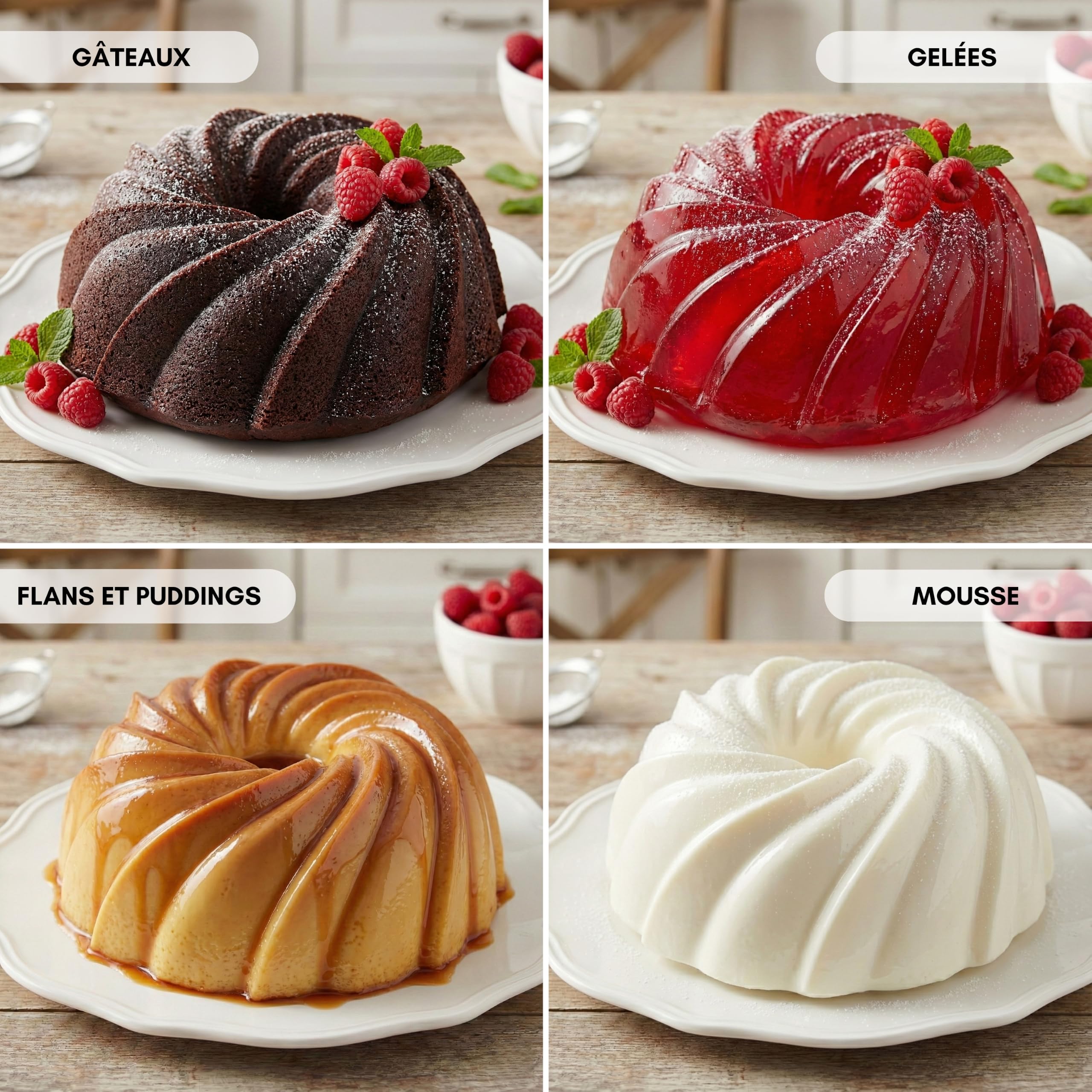 Erreke Moule à Gâteau avec Double Revêtement Antiadhésif, Twist | Moule Kouglof. Moule Gateau. Moule à Tarte. Aluminium Moulé Résistant. Savarin Cuisson Uniforme. Pour Pâtisserie Maison