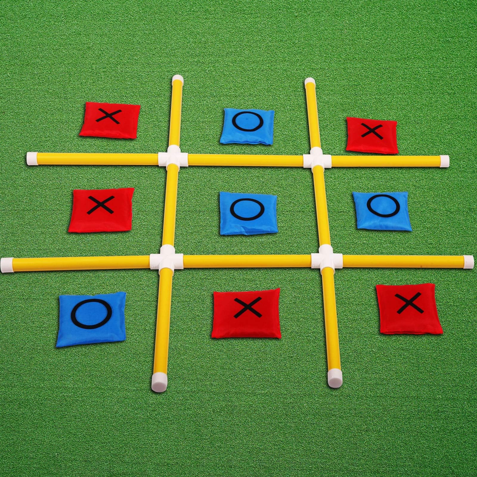OTTARO Outdoor Games for Adults and Kids, Yard Toss Games with Portable PVC Framed, Giant Tic Tac Toe Game Outdoor Indoor