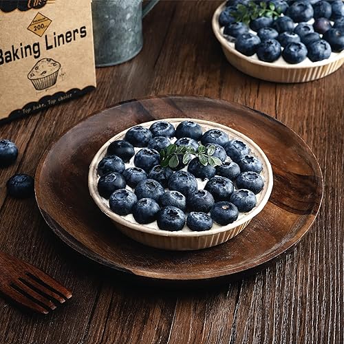 Miniatura 5 de 50 mini sartenes de papel para hornear mini latas de pastel de 4 pulgadas antiadherentes platos desechables para hornear quiche aptos para horno