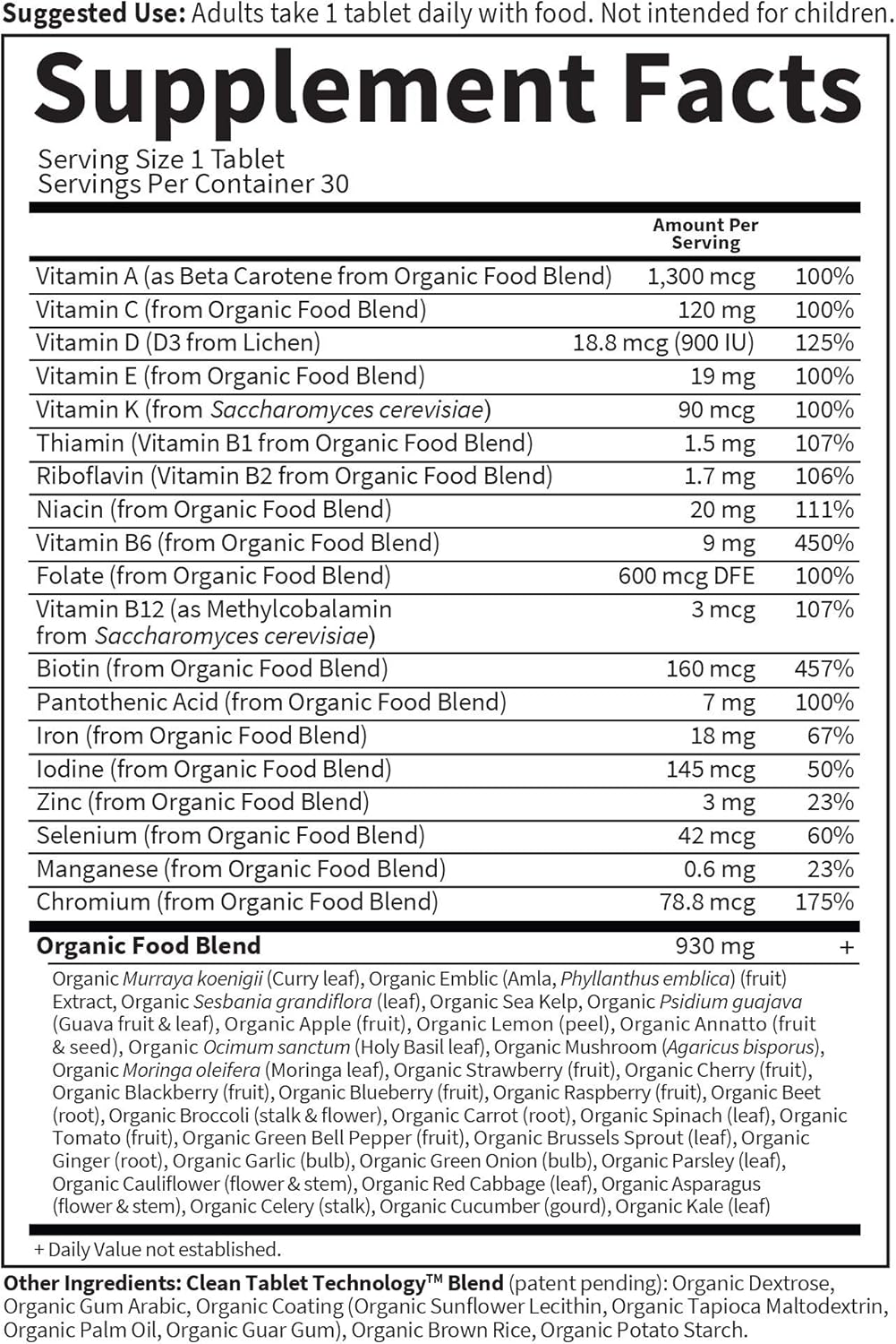 Garden of Life mykind Organics Prenatal Vitamins - 30 Tablets, Prenatal Once Daily Whole Food Vitamins for Women with Folate not Folic Acid, Vitamin D3, Iron, Vegan One a Day Prenatal Multivitamin : Health & Household