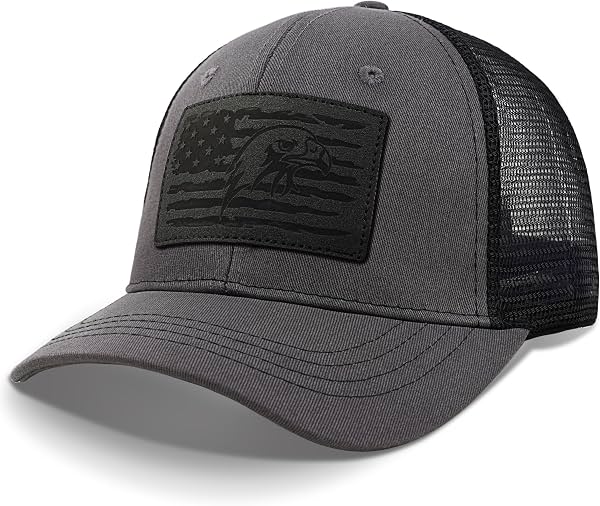 Gorra de camionero con bandera estadounidense para hombre y mujer, gorra snapback de operador táctico, gorra de béisbol de malla ajustable para hombre