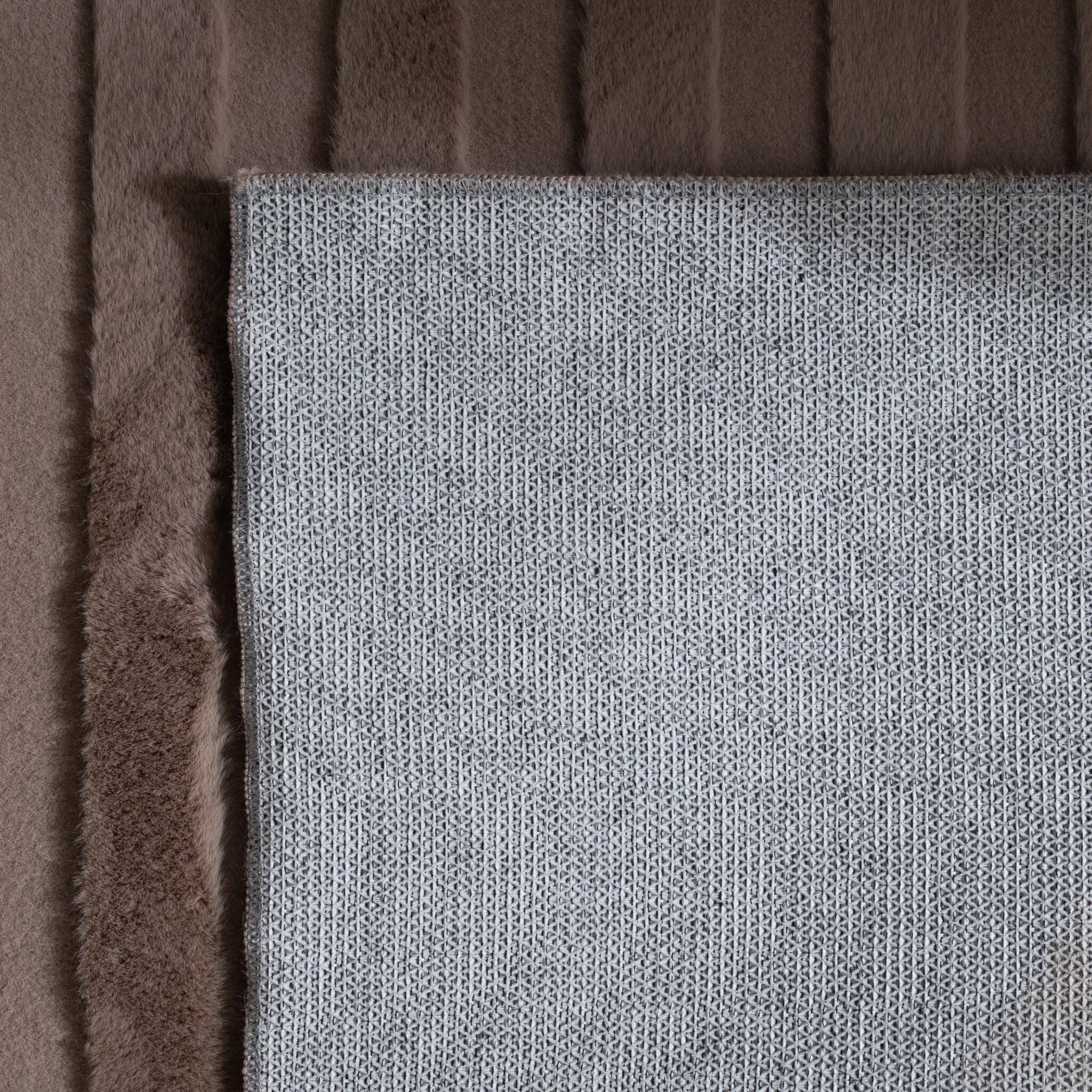 FRAAI | Home & Living Tapis de Salon de Forme irrégulière - Wavy Taupe - 80x150 cm - Pile Haute - Tapis de Salon Shaggy - Irréguliers