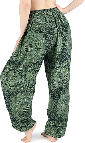 Miniatura 2 de Lannaclothesdesign Pantalones de harén para mujer, pantalones bohemios de elefante, ropa hippie de cintura alta con bolsillos para yoga