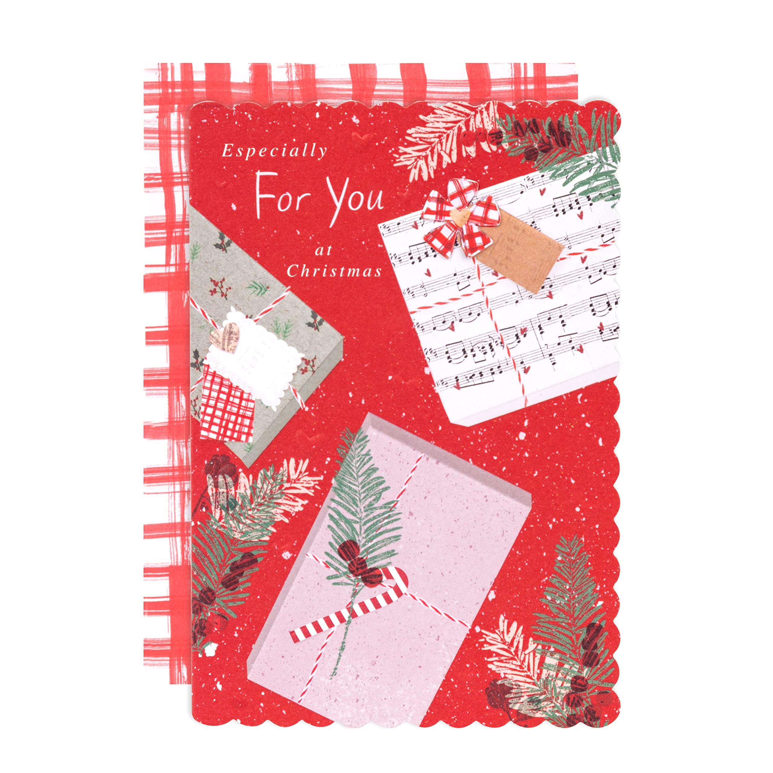 HallmarkLuxury Charity Christmas Cards - Pack of 8 in 1 Scrapbook Style Festive Design