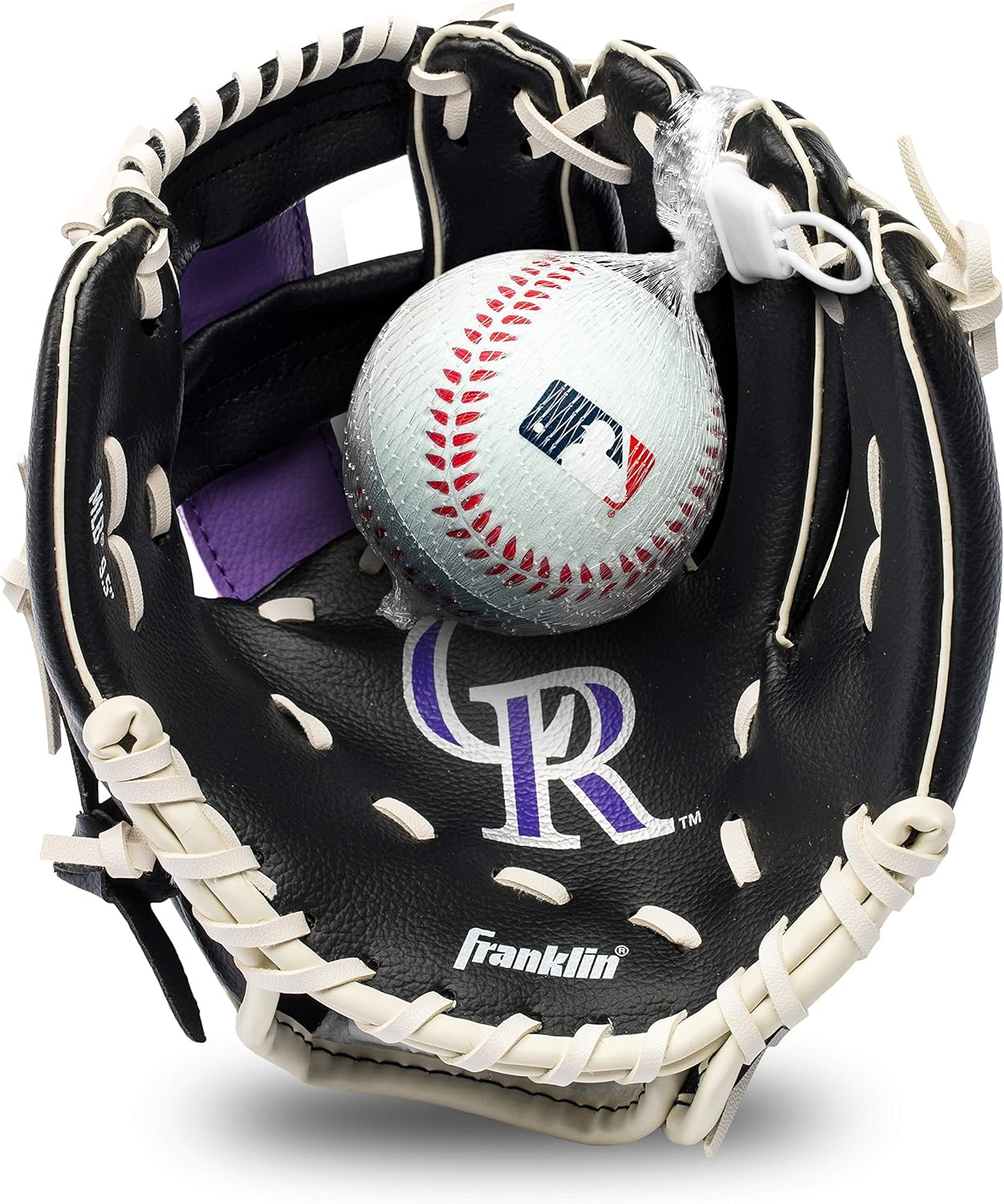 Franklin Sports MLB Youth Teeball Glove and Ball Set - Kids Baseball and Teeball - Perfect First Kids Glove - 9.5"