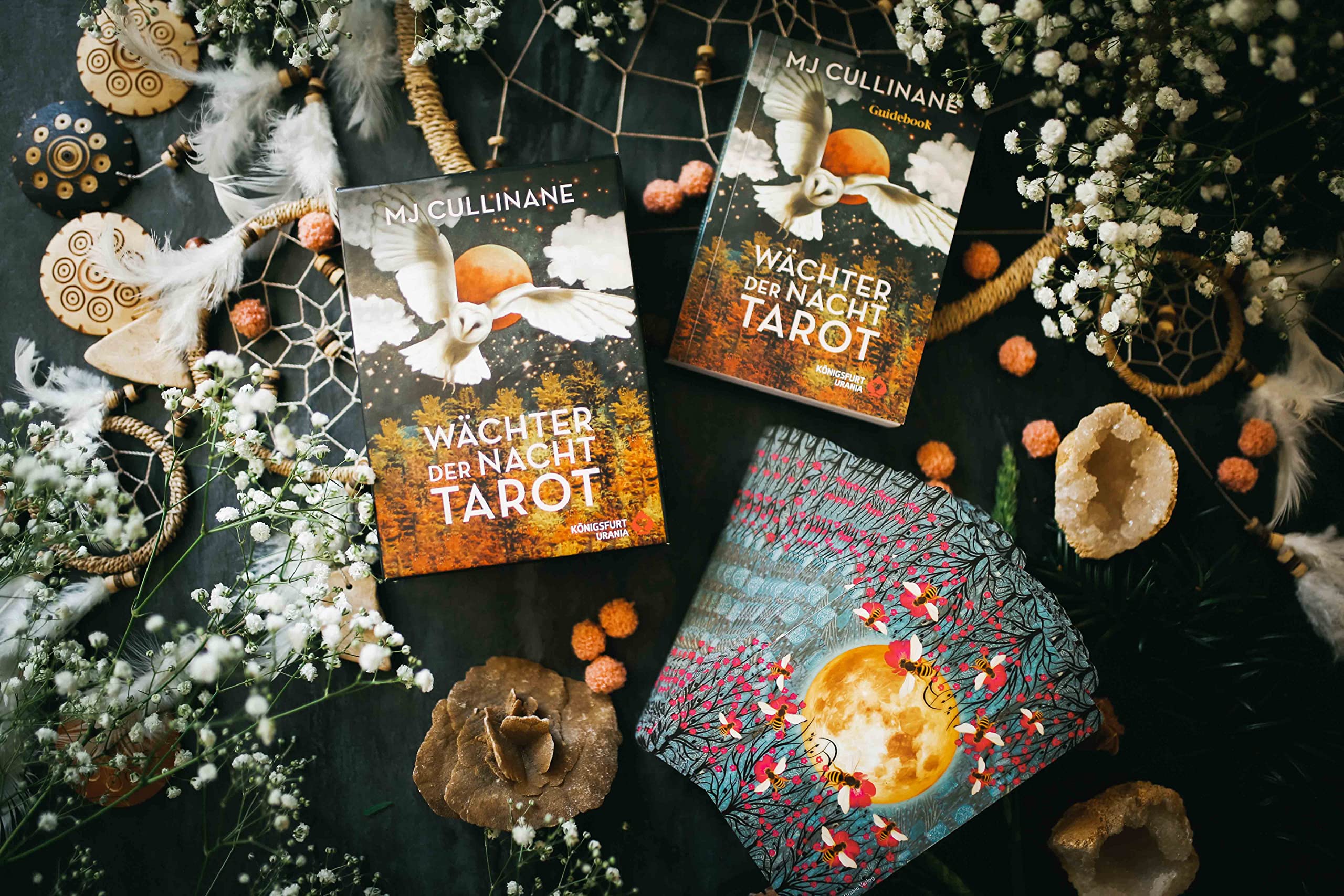 Wächter der Nacht Tarot: 78 Tarotkarten (Krafttiere Tarot, Fledermaus, Elster, Biene...)