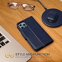 Vista 5 de Cartera Dreem Fibonacci para iPhone 13 Pro Funda desmontable 2 en 1 de cuero vegano con soporte incorporado, tarjetero con bloqueo RFID, Real
