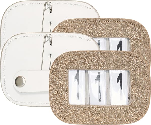 Imperial Riding Turniernummern IRH Glitter Square, Eckige Startnummernhalter mit Glitzer, dreistellig, Set aus 2 Stück, Schwarz, 1SIZE - 3