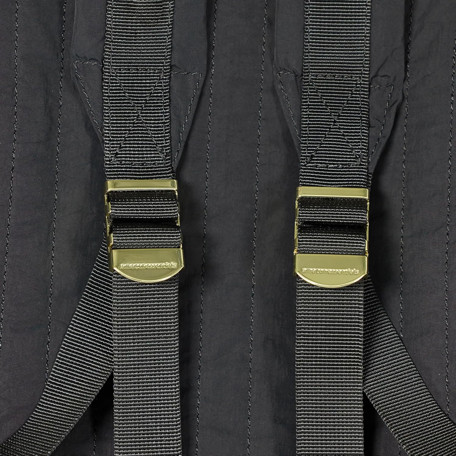 Amazon Essentials Unisex Kids' Nylon School Backpack, Black, One Size