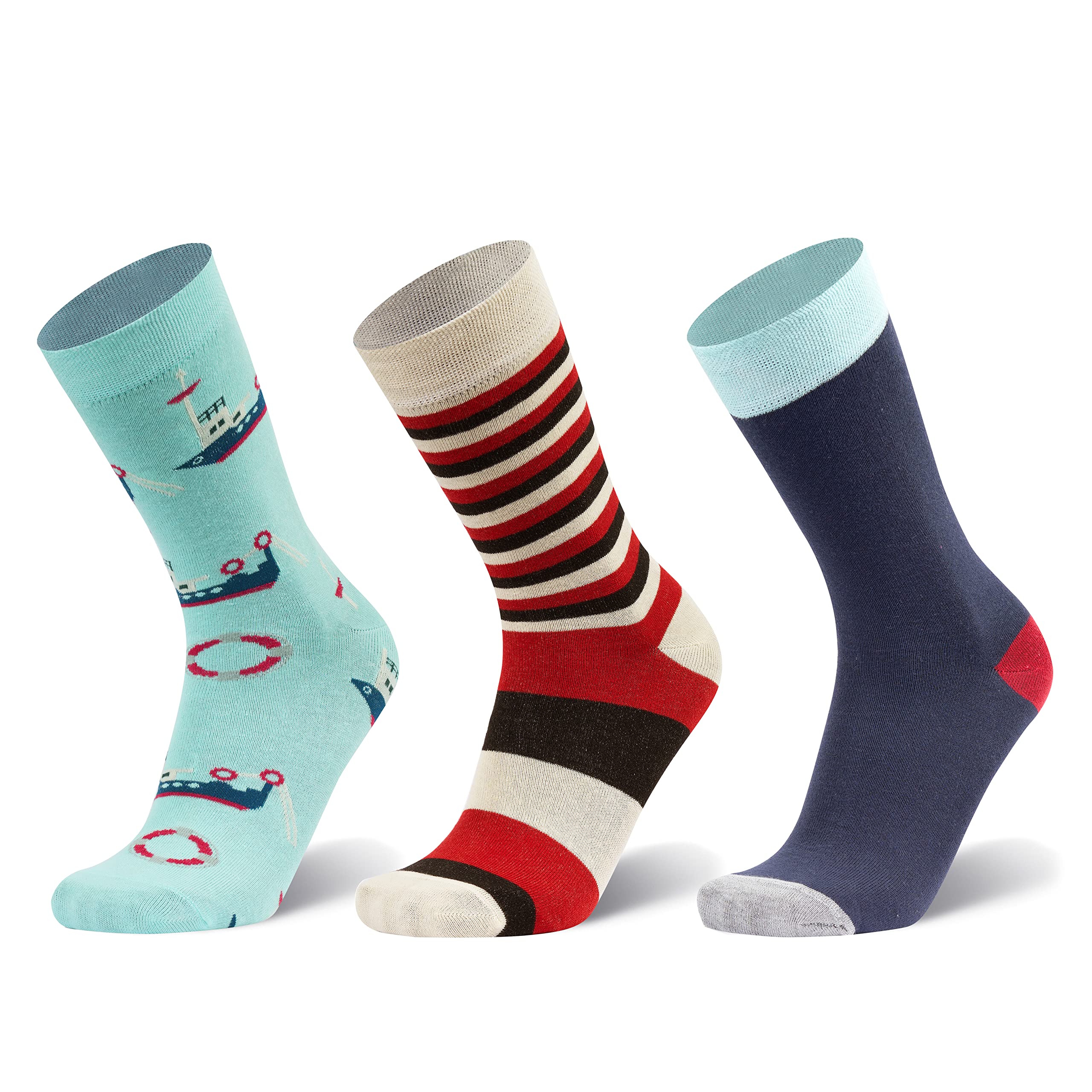 Men's Socks | Crew/Full Length Socks for Men | Comfortable Formal & Casual Wear Cotton Socks - Pack of 3 Pairs