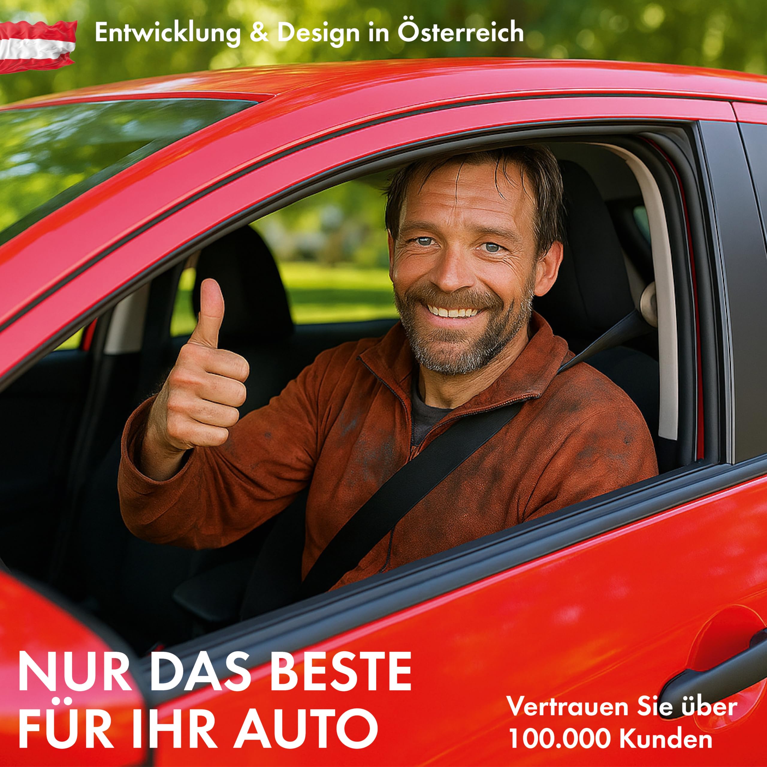 WALSER Guardian Schonbezug Vordersitz, Qualitätssieger Sehr Gut* Sitzschoner, Auto Sitzbezüge, Schonbezug Autositz Vorne, Vordersitzbezug Schwarz/Rot