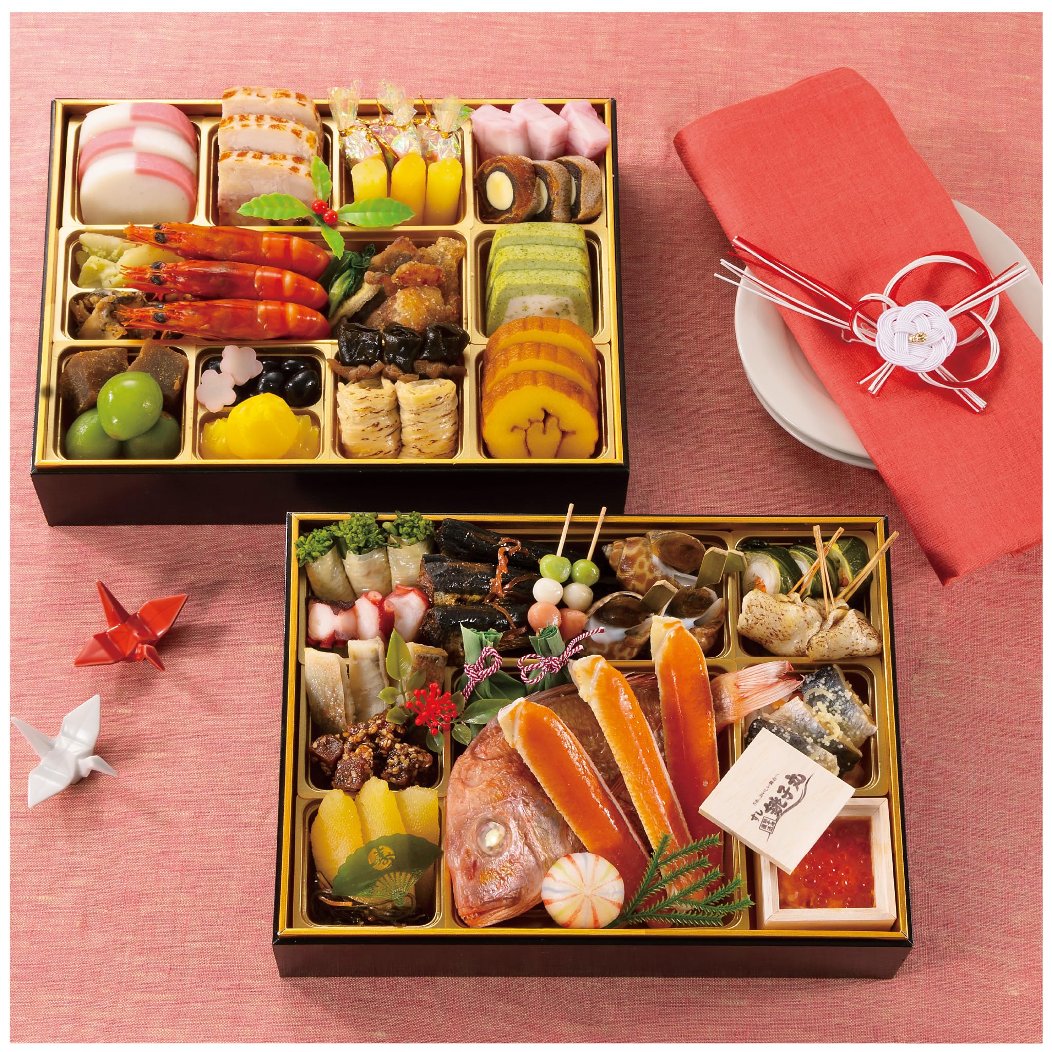 Amazon.co.jp: 【すし銚子丸】謹製おせち「初夢」全42品 二段重 19.5