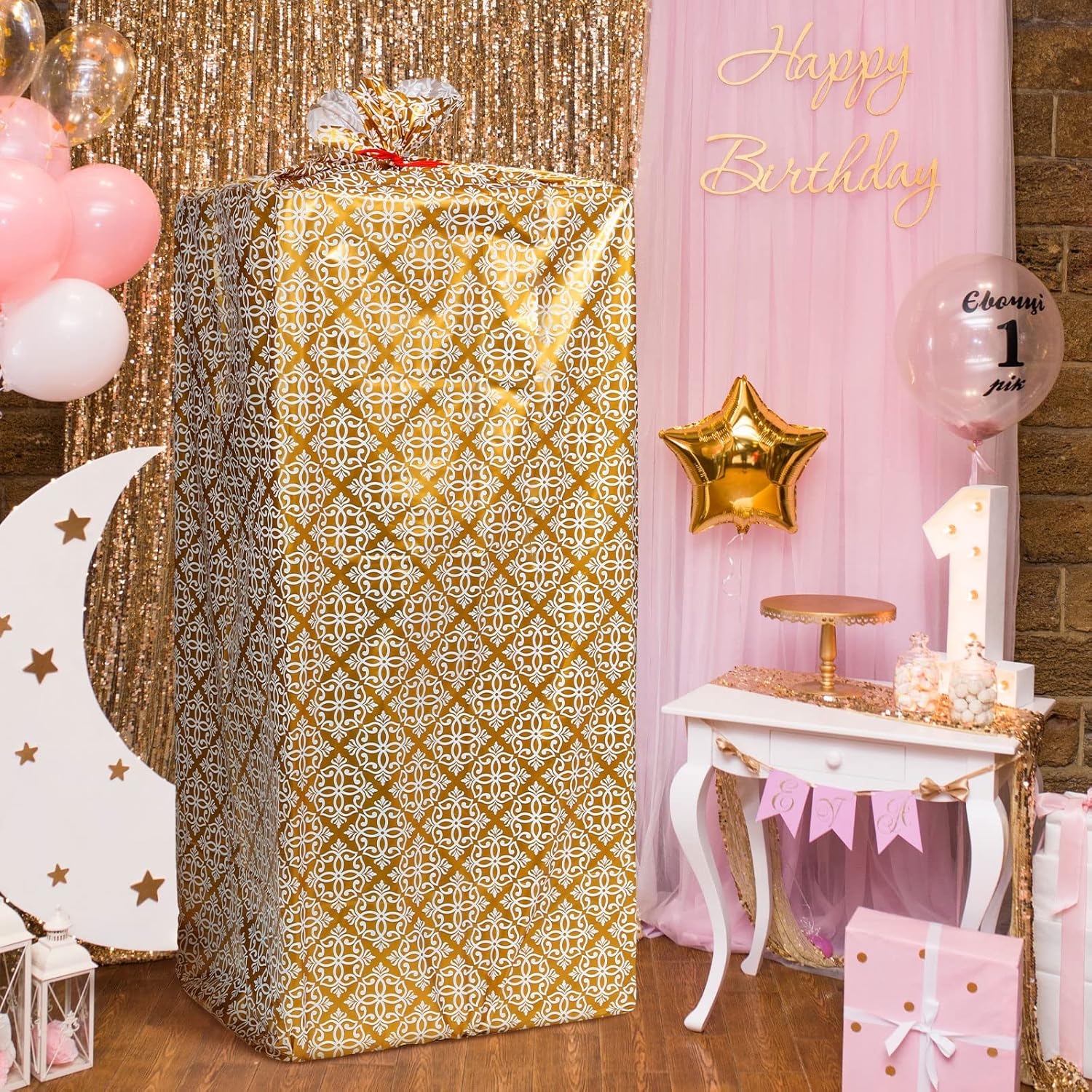 Teling 2 Pcs 80 x 60 In Jumbo Bike Gift Bags Giant Plastic Extra Large Bicycle Bags Weddings Birthdays Engagement Party - Image 4