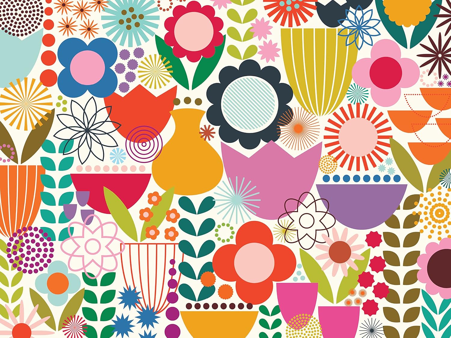 Ceaco - Kate Rhees - Scandi Flowers - Oversized 300 Piece Jigsaw Puzzle