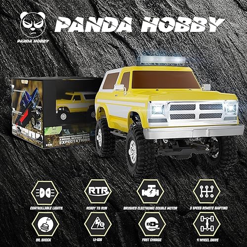 Miniatura 3 de PANDA HOBBY RC Crawler 118 RC Rock Crawler 4x4, 4WD Off Road RC Cars 118 RC Truck Cruiser Vehículo para adultos, control remoto RTR Hobby Car,