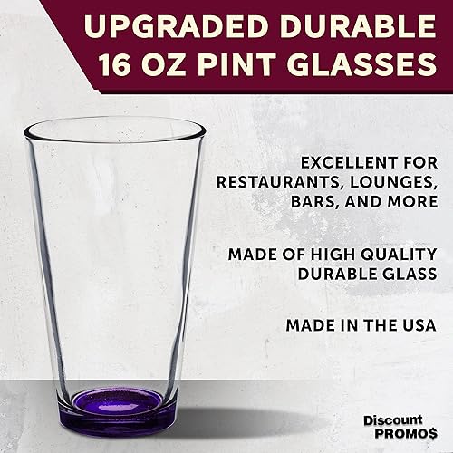 Miniatura 3 de DISCOUNT PROMOS ARC - Juego de 10 vasos de cerveza resistentes de 16 onzas, paquete a granel, cristalería de restaurante fabricada en Estados