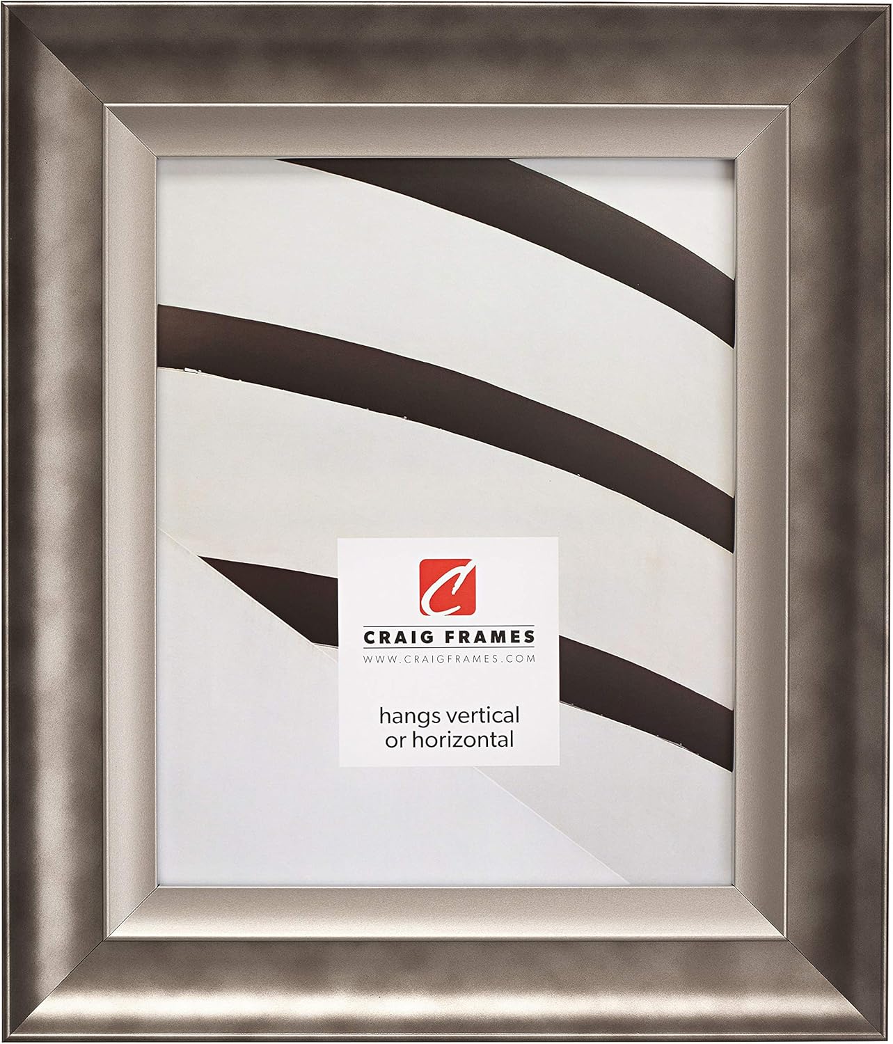 Craig Frames Ventura Picture Frame, 8 x 10 Inch, Scratched Black