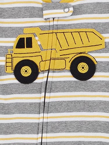 Miniatura 3 de Simple Joys by Carter's - Pijama de algodón con pies ajustados para bebés varones, paquete de 3 unidades