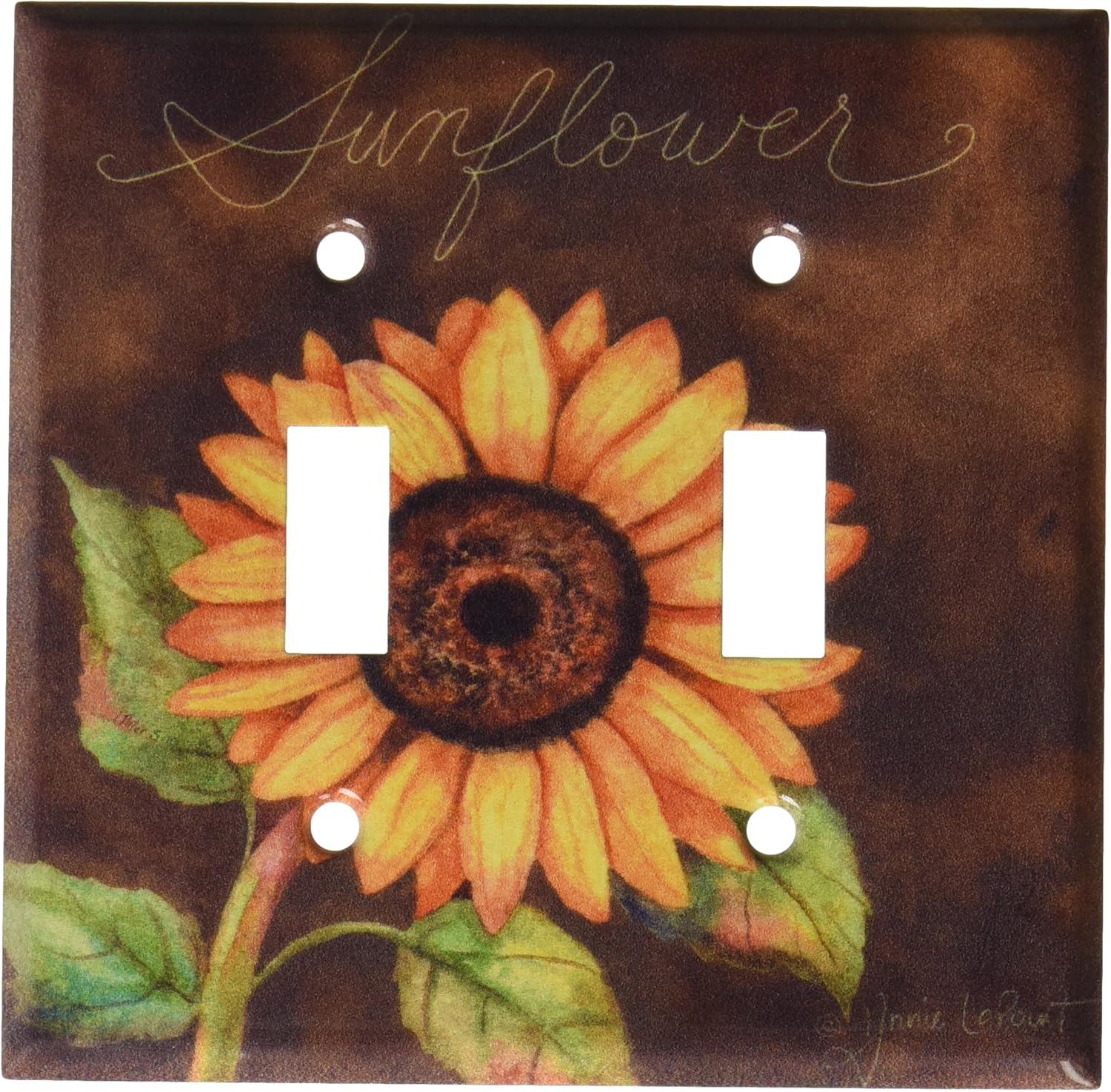 Art Plates - Sunflower Switch Plate - Double Toggle