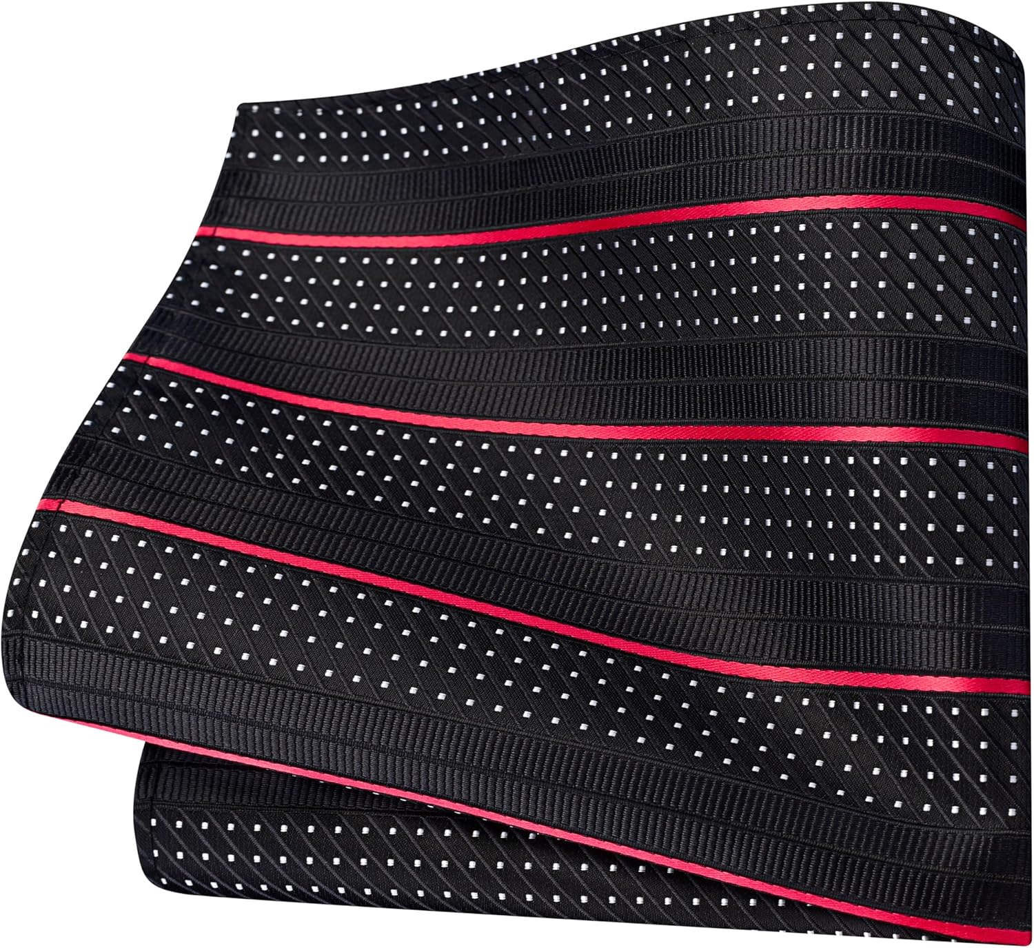 GUSLESON 3.15"(8cm) Mens Stripe Tie and Lapel Pin Necktie Hankerchief Cufflinks Set for Men - Image 3