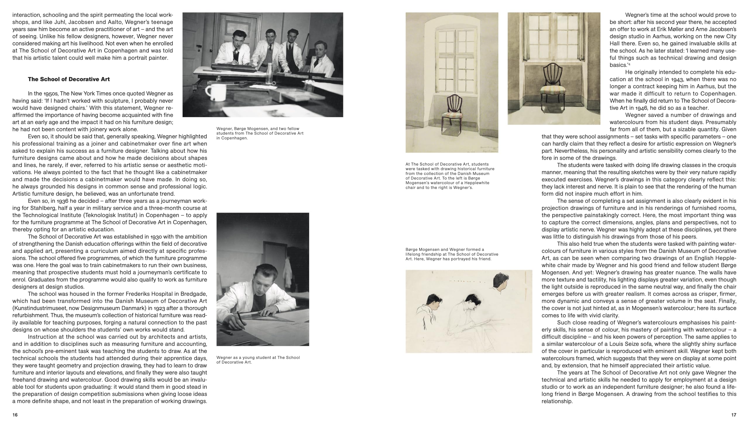Watercolours by Hans J. Wegner: The artistic dimensions in his work