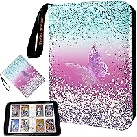 Vista 11 de Carpeta de tarjetas coleccionables para 4 bolsillos, 480 tarjetas con 60 fundas extraíbles con cremallera de protección, pulsera de fácil