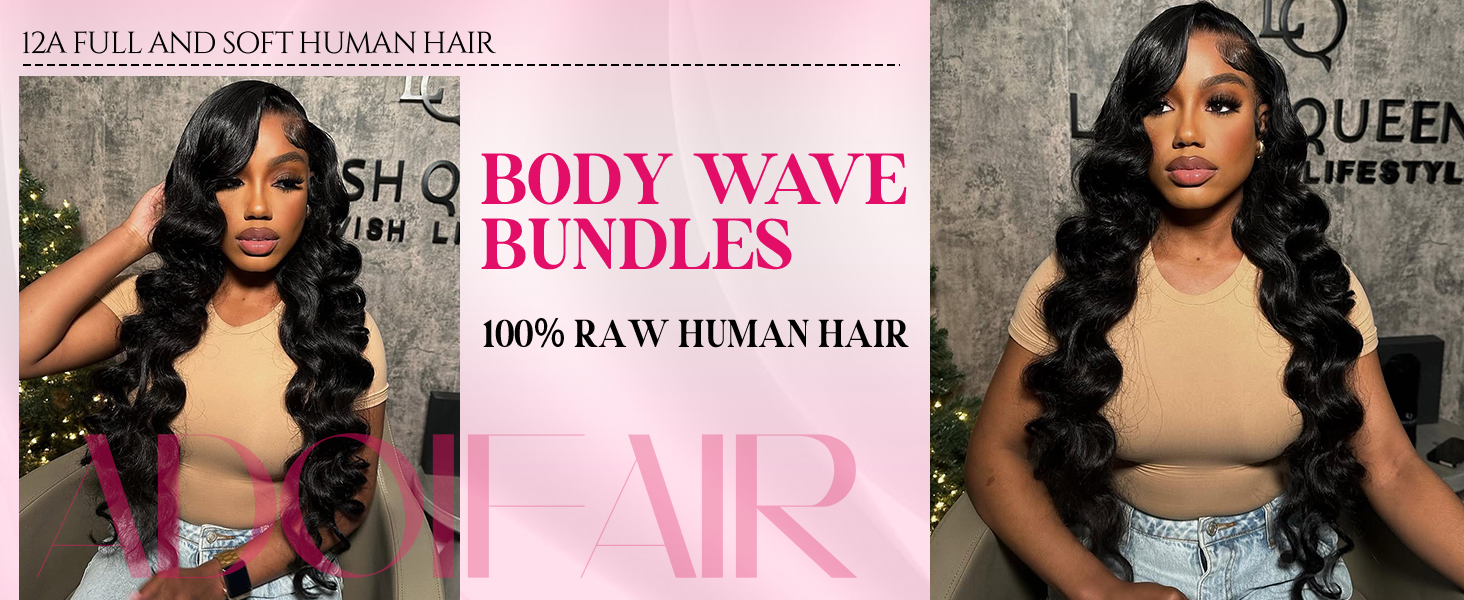 Amazon.com : Body Wave Bundles Human Hair 12A Human Hair  display picture 1