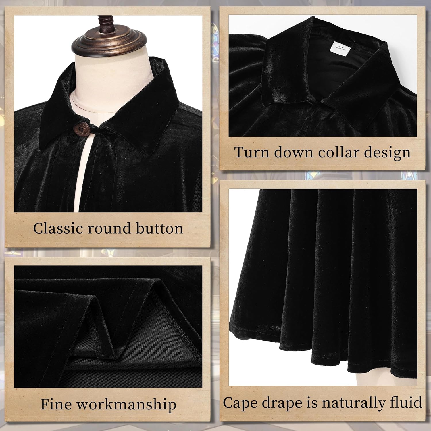 Velvet Cape Women,Renaissance Medieval Velvet Short Cape for Evening Dresses Wedding