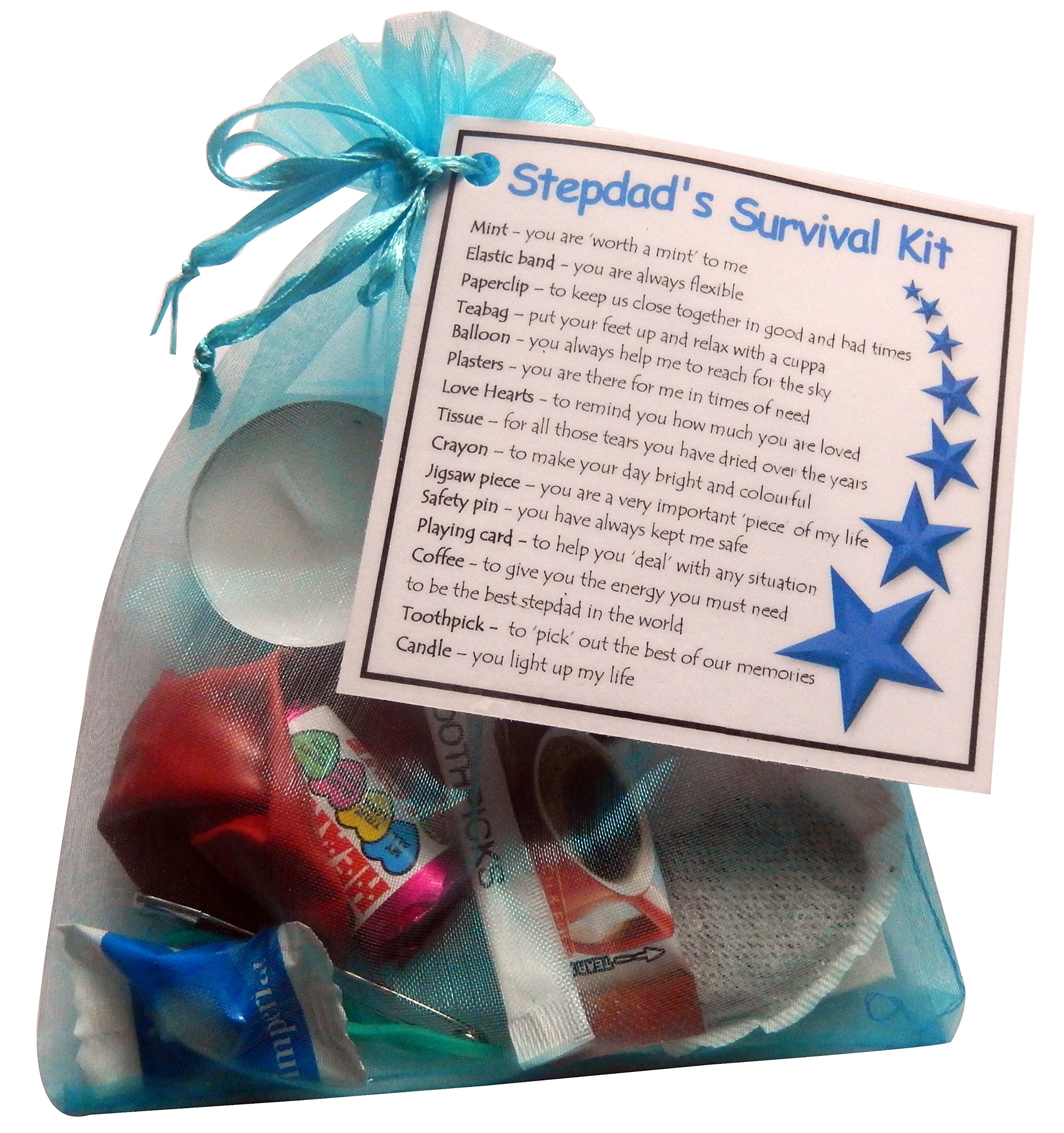Smile Gifts Uk Blue Stepdad's Survival Kit Gift (Great Novelty Gift For Birthday Or Christmas) - Stepdad Gift, Gift For Stepdad, Stepdad Present, Present For Stepdad