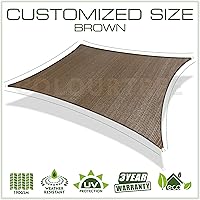Vista 3 de ColorTree - Toldo personalizable, parasol rectangular, de vela, estándar comercial, resistente, rectángulo, bloquea los rayos UV, estándar