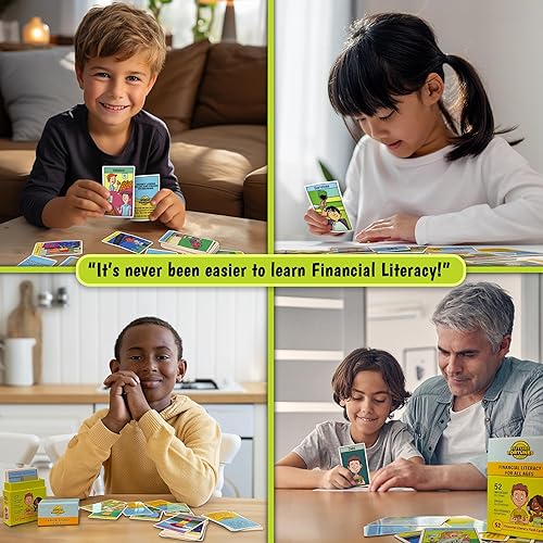 Miniatura 6 de Tarjetas flash de educación financiera - 52 tarjetas de juego educativas - Recursos de aprendizaje de dinero - Aprende flujo de efectivo, acciones,