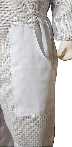 Miniatura 9 de Brutul Bee 3 capas apicultura ultraligero traje ventilado con velo de esgrima