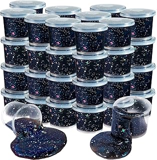 24 Pack Galaxy Slime-Multi Colored Sensory Putty,Party Favors for Kids, Non Sticky,Safe for Girls and Boys Classroom Reward,Stress Relief Toy, Party Supplies