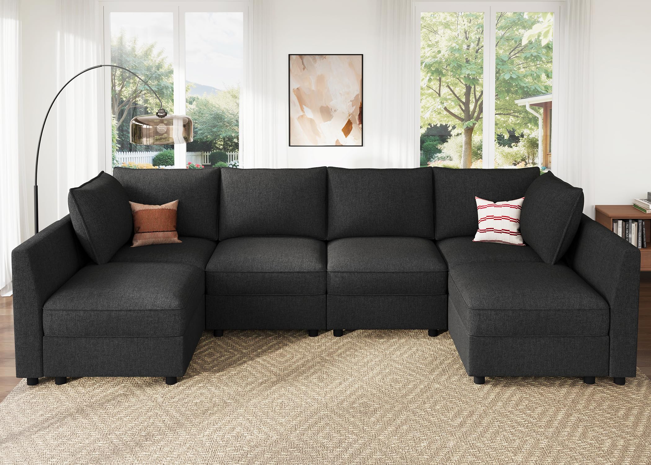 HONBAY Modular Sectional Sofa with Storage