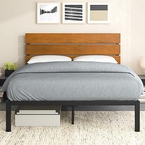 Bed Frames That Make Your Bedroom Look Like a Magazine ZINUS Paul Metal and Wood Platform Bed Frame
