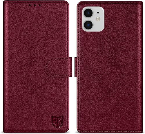 ZZXX Funda tipo cartera para iPhone 11 con bloqueo RFID, ranura para tarjetas, función atril, cierre magnético, funda protectora de cuero para