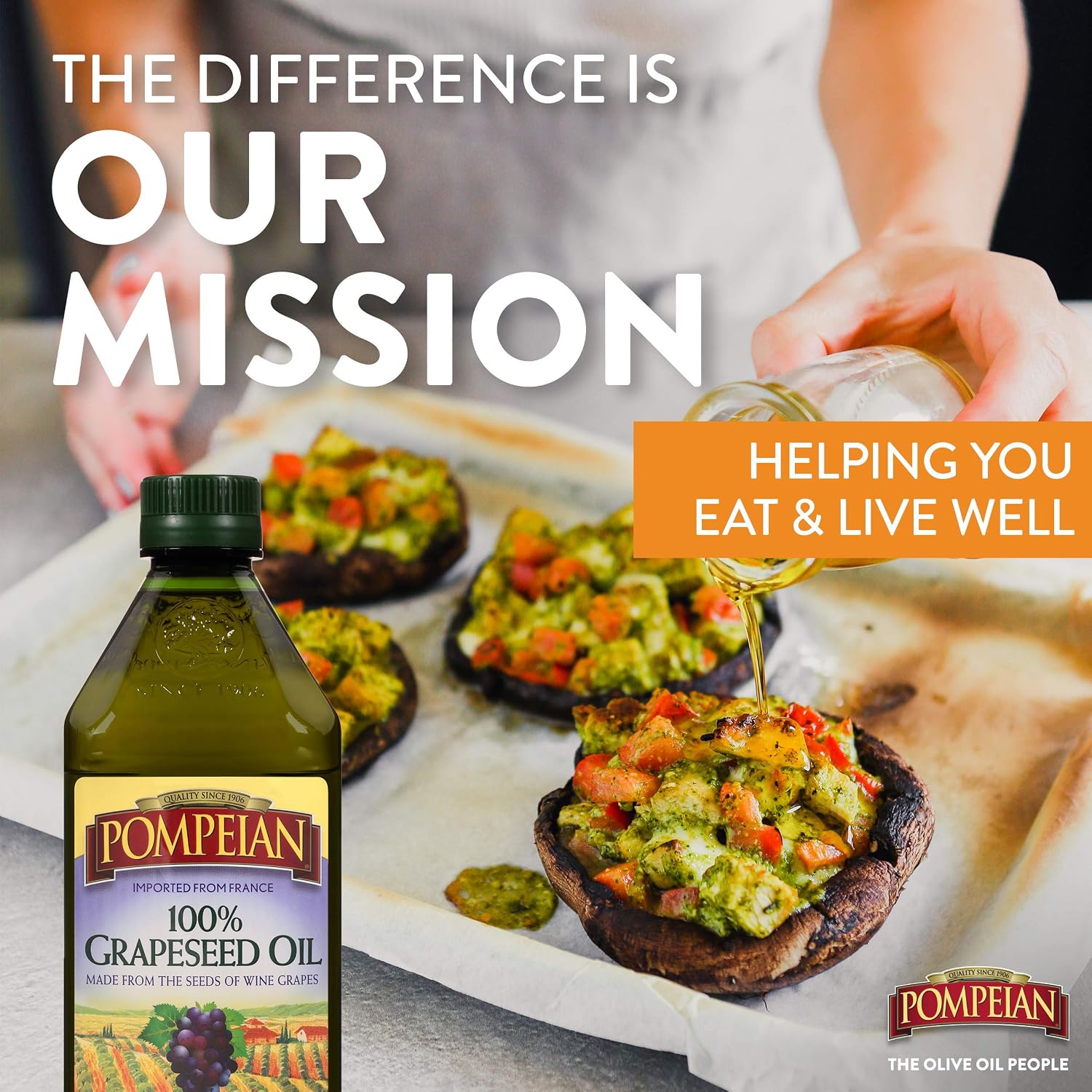 Pompeian 100% Grapeseed Oil - 24 fl oz (Pack of 2) image 5