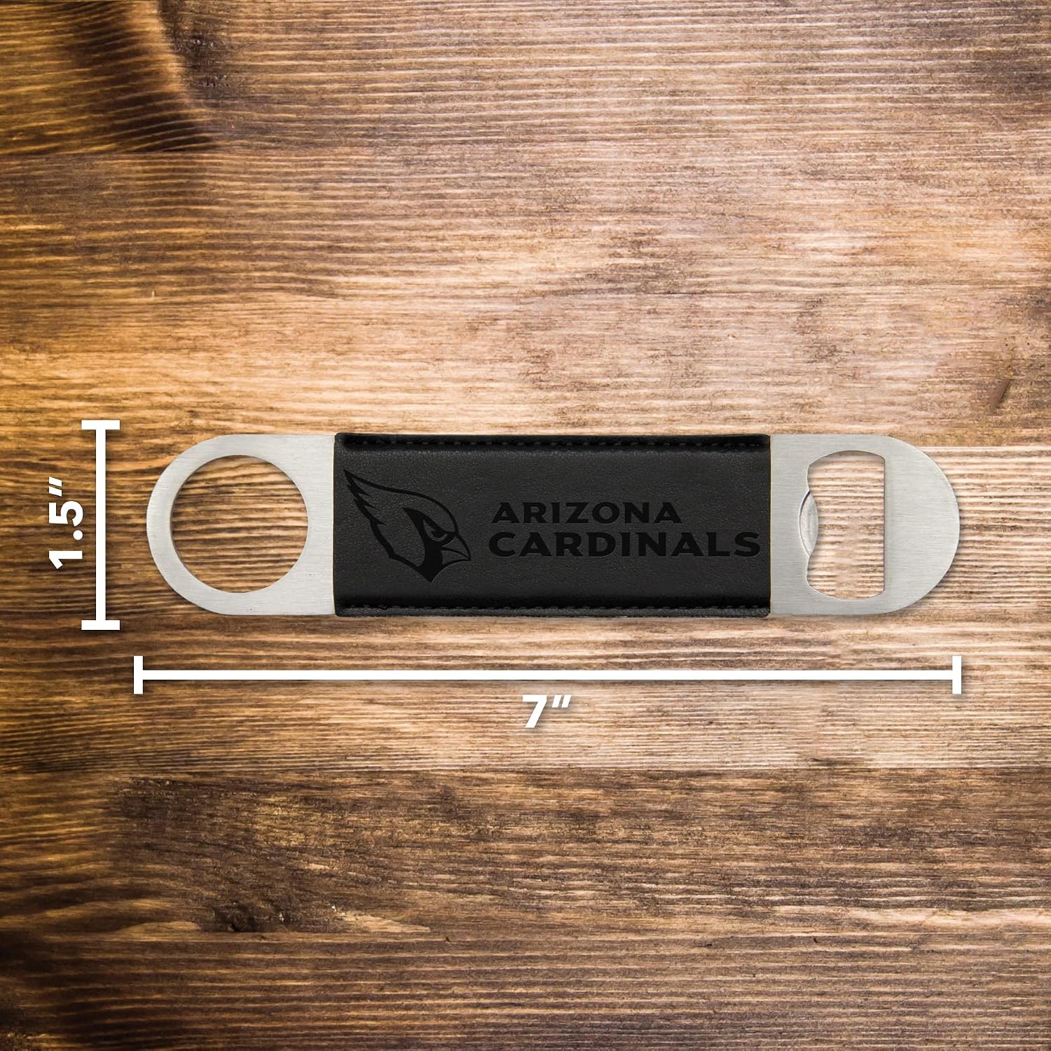 Rico Industries NFL Laser Engraved Bar Blade Faux Leather Laser Engraved Bar Blade - Great Beverage Accessory for Game Day image 4