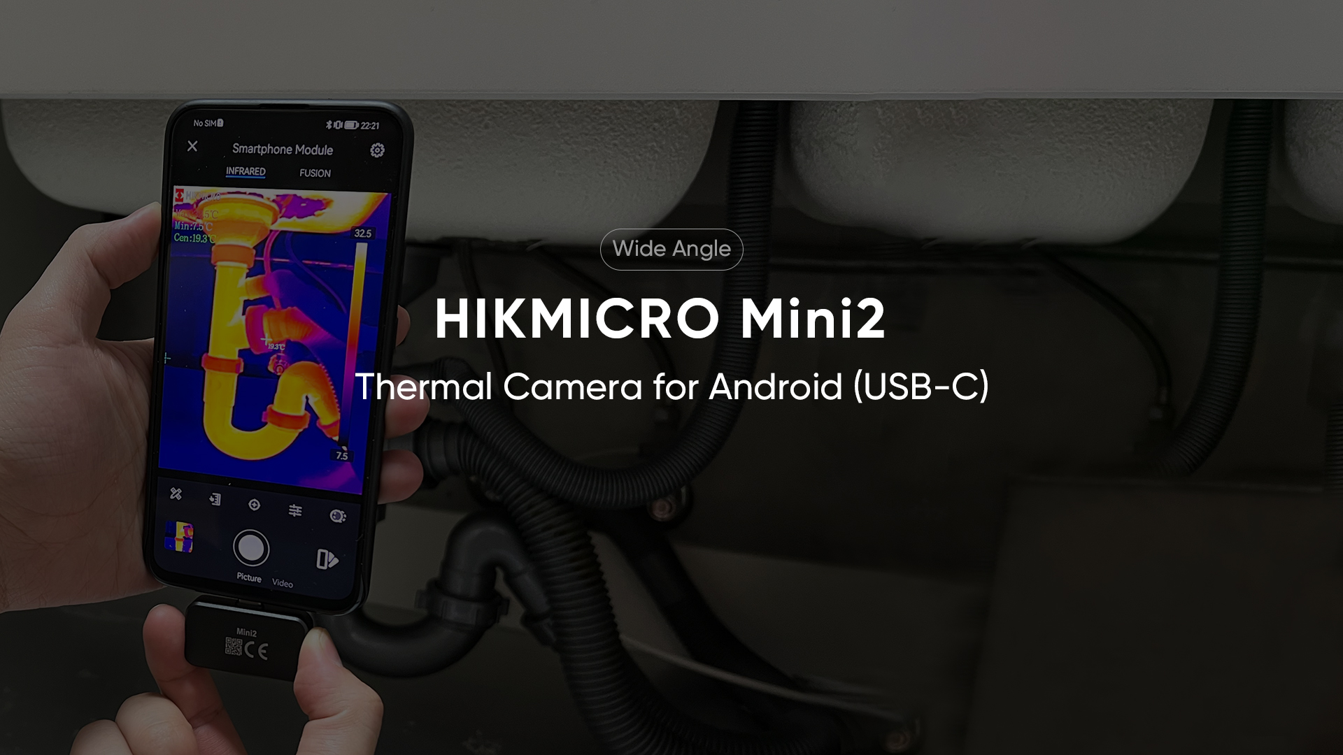 HIKMICRO Mini2 Thermal Imaging Camera for Android, 256 x 192 IR